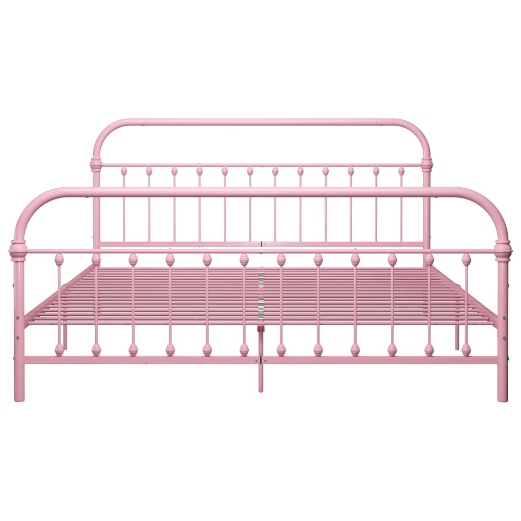 Bedframe metaal roze 180x200 cm is nu te koop bij PeponiXL, paradijselijk wonen!