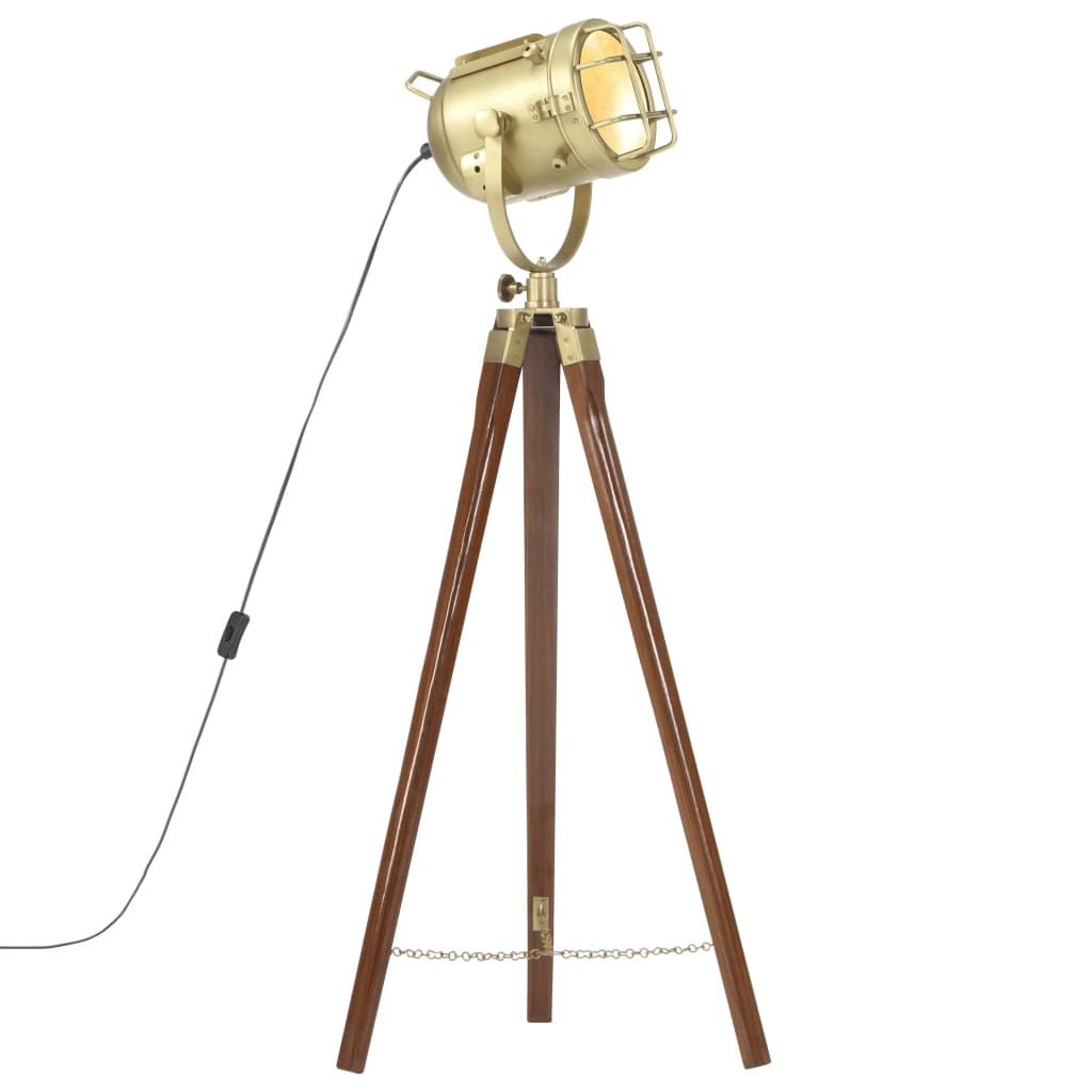 Vloerlamp driepoot 97 cm massief mangohout is nu te koop bij PeponiXL, paradijselijk wonen!