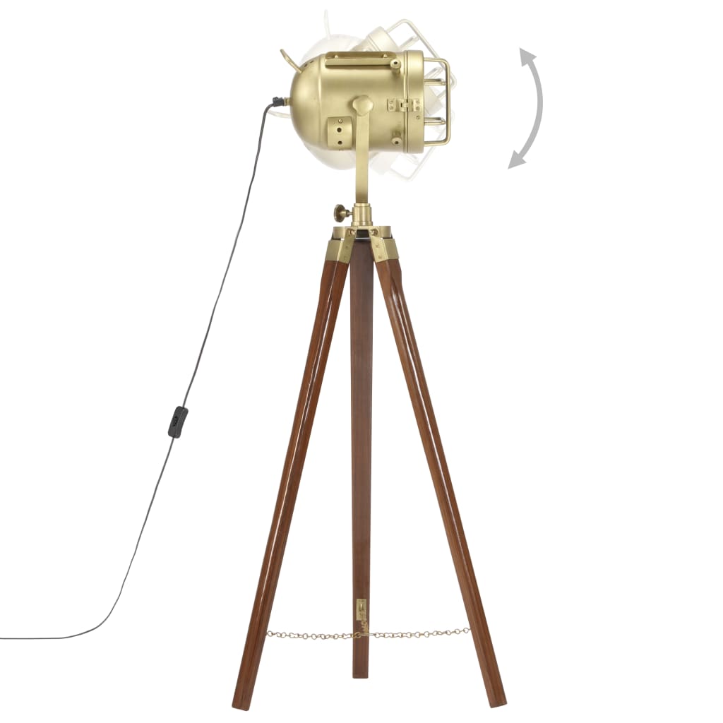 Vloerlamp driepoot 97 cm massief mangohout is nu te koop bij PeponiXL, paradijselijk wonen!