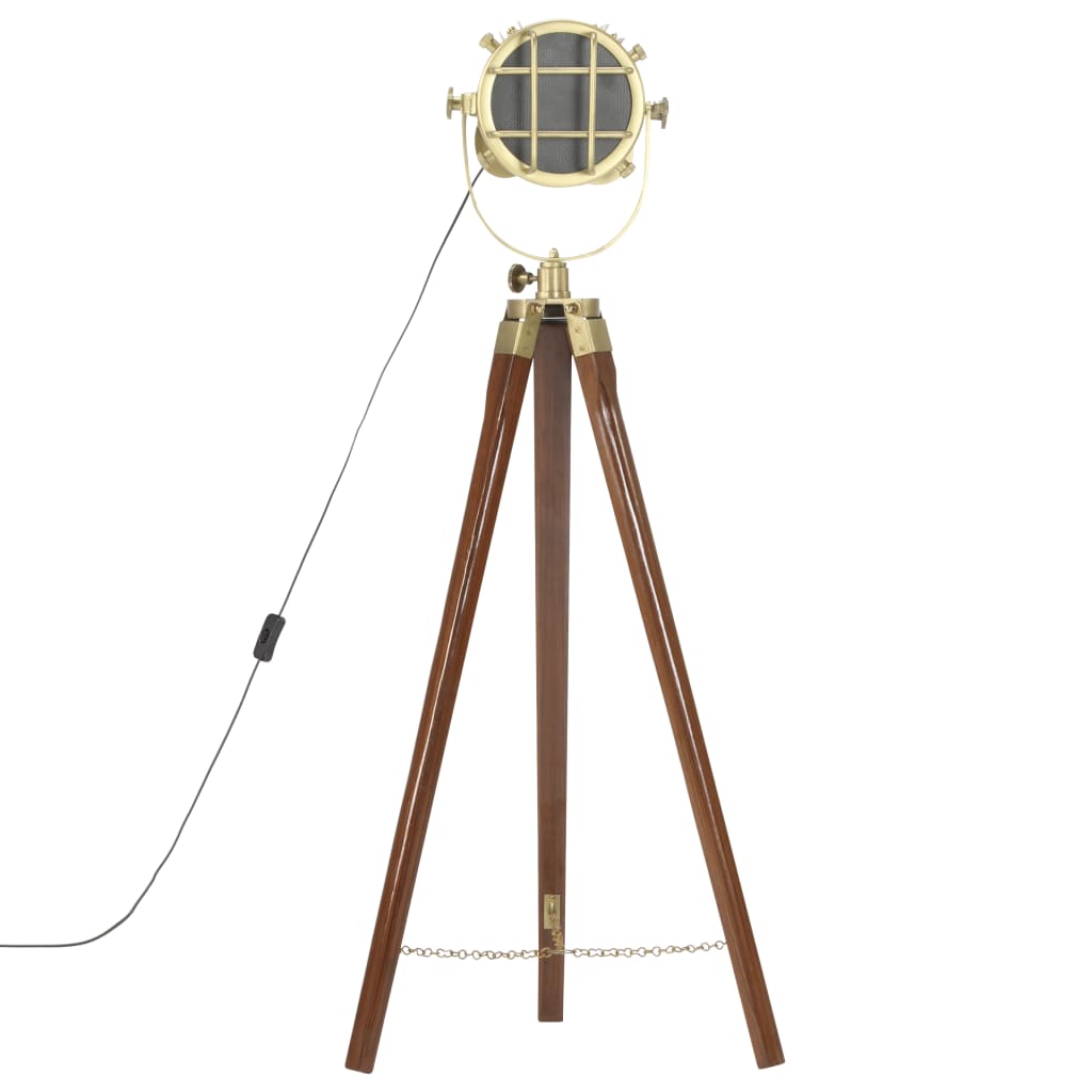 Vloerlamp driepoot 97 cm massief mangohout is nu te koop bij PeponiXL, paradijselijk wonen!