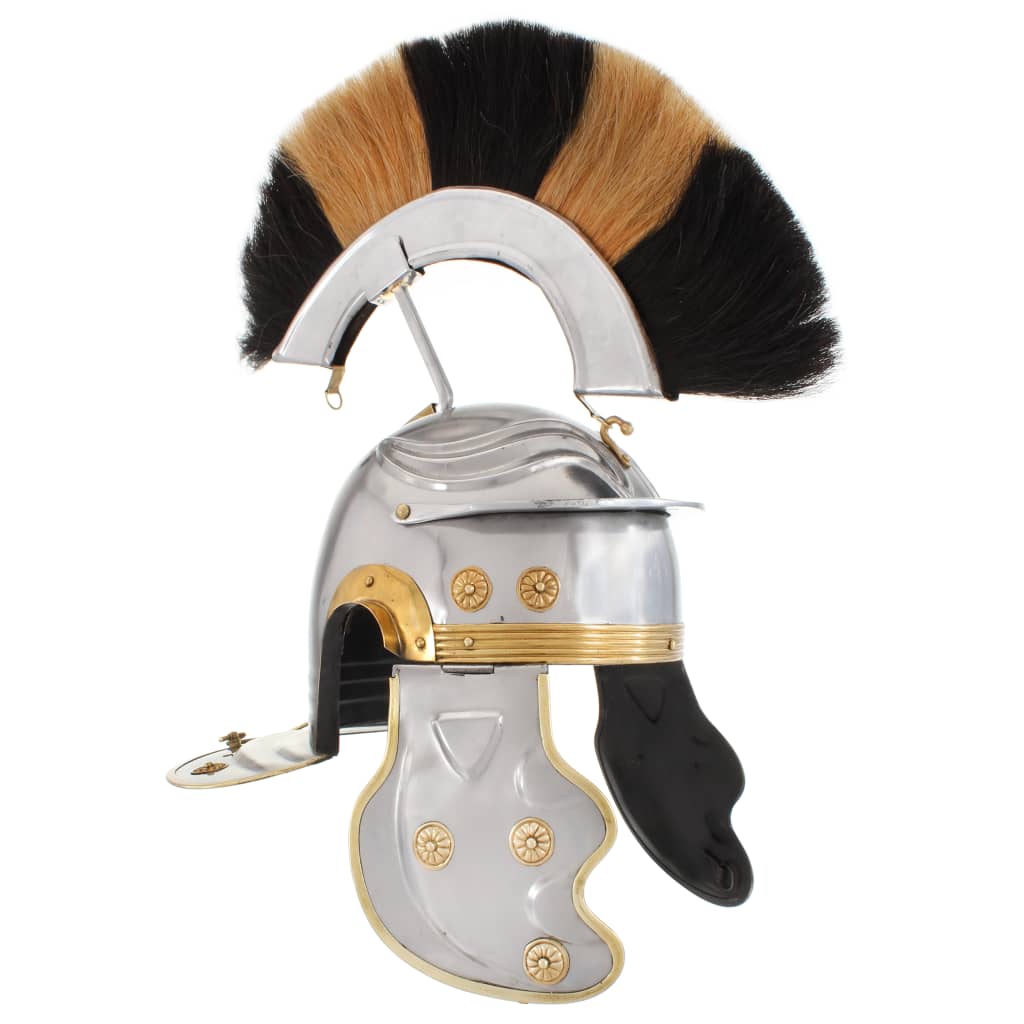 Soldatenhelm Romeins replica LARP staal zilverkleurig is nu te koop bij PeponiXL, paradijselijk wonen!