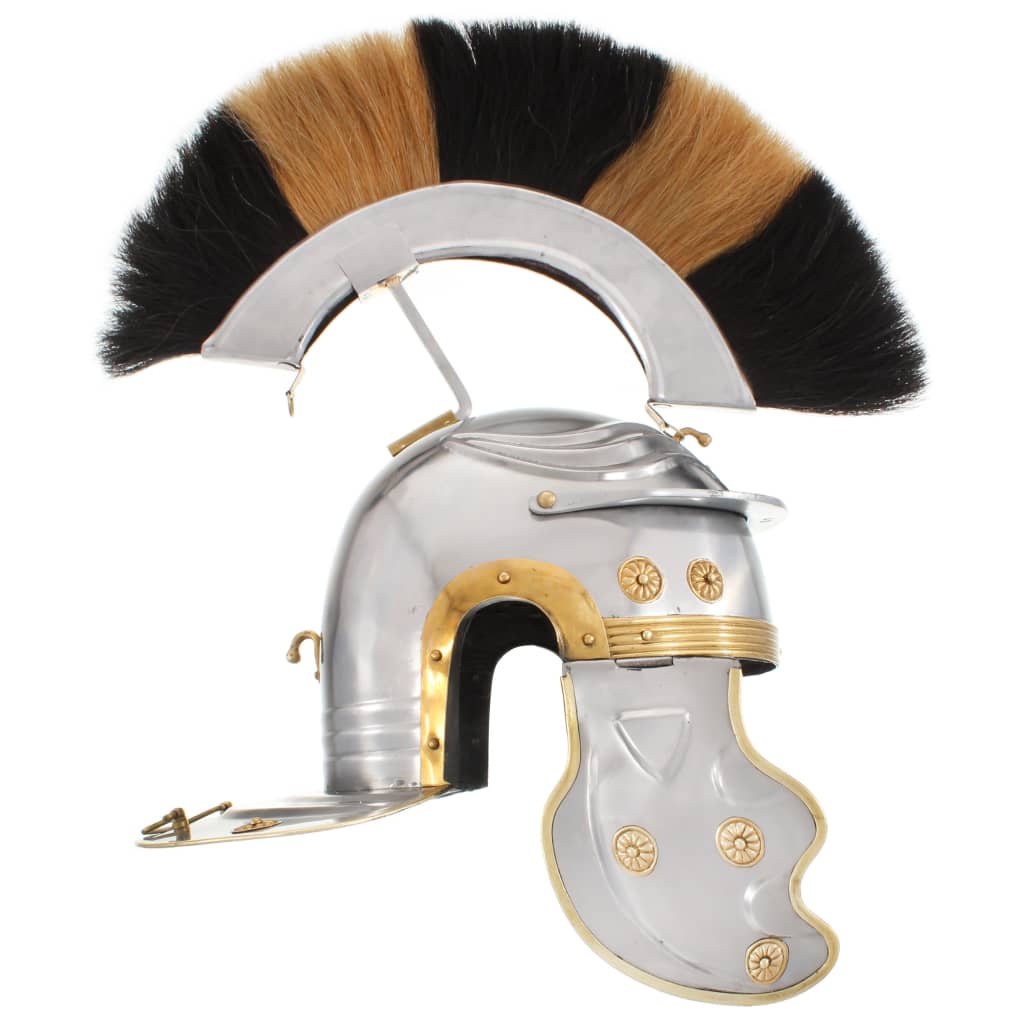 Soldatenhelm Romeins replica LARP staal zilverkleurig is nu te koop bij PeponiXL, paradijselijk wonen!