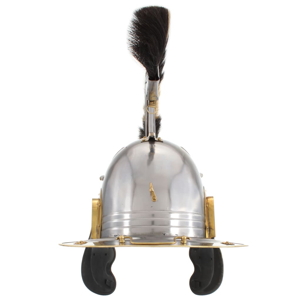 Soldatenhelm Romeins replica LARP staal zilverkleurig is nu te koop bij PeponiXL, paradijselijk wonen!