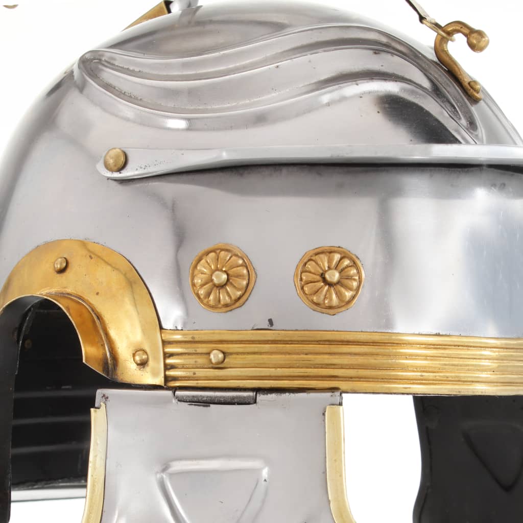 Soldatenhelm Romeins replica LARP staal zilverkleurig is nu te koop bij PeponiXL, paradijselijk wonen!