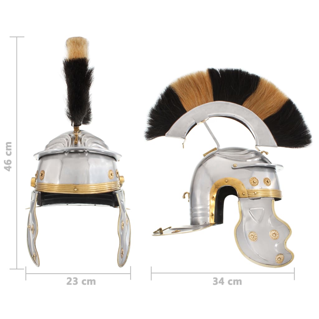 Soldatenhelm Romeins replica LARP staal zilverkleurig is nu te koop bij PeponiXL, paradijselijk wonen!