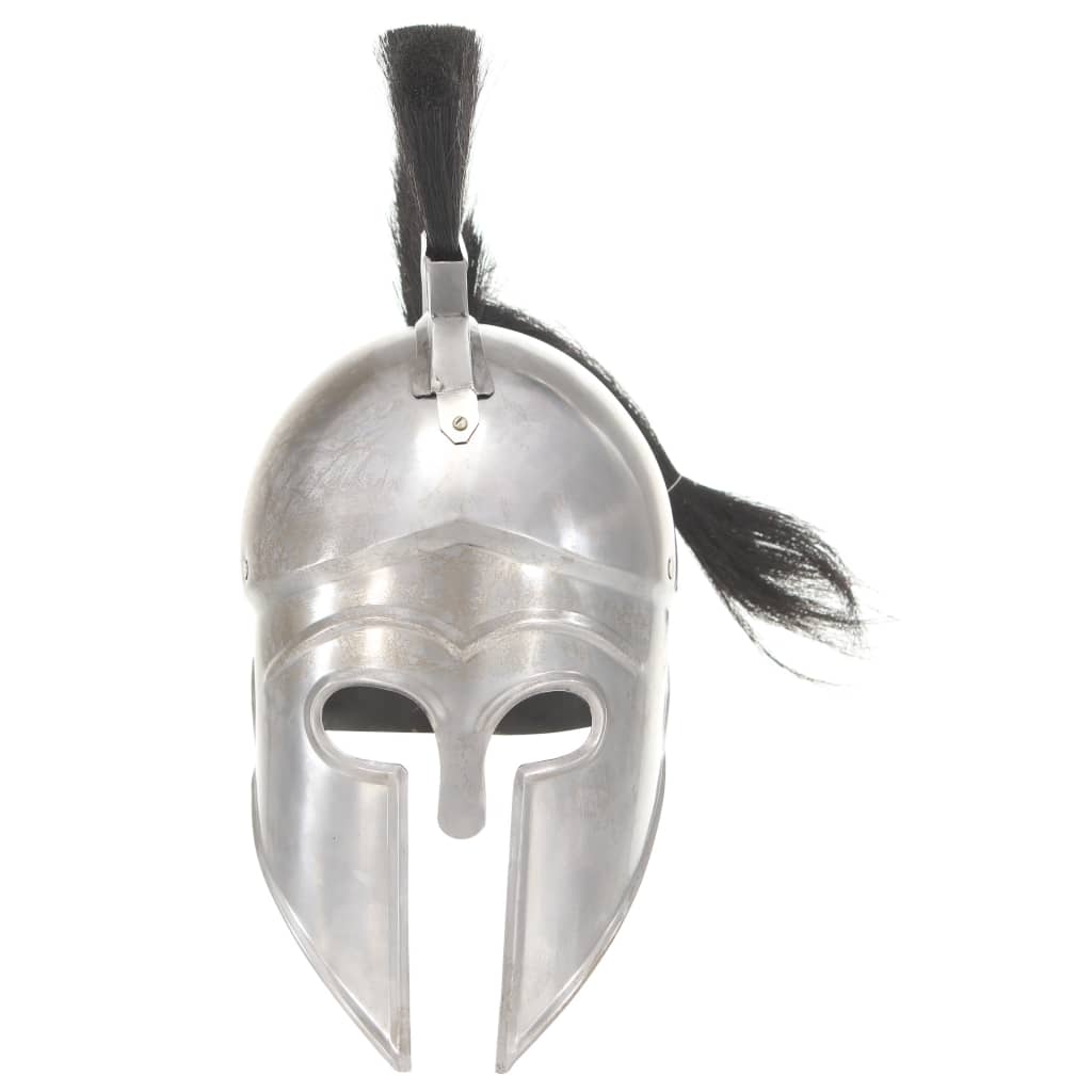 Soldatenhelm Grieks replica LARP staal zilverkleurig is nu te koop bij PeponiXL, paradijselijk wonen!