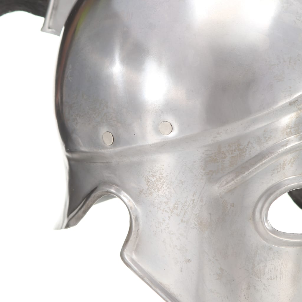 Soldatenhelm Grieks replica LARP staal zilverkleurig is nu te koop bij PeponiXL, paradijselijk wonen!