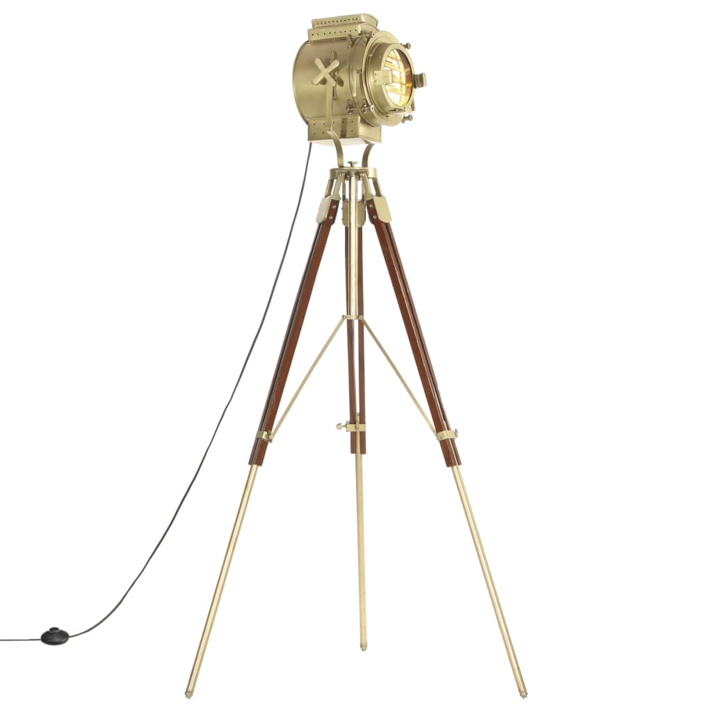 Vloerlamp driepoot 193 cm massief mangohout is nu te koop bij PeponiXL, paradijselijk wonen!