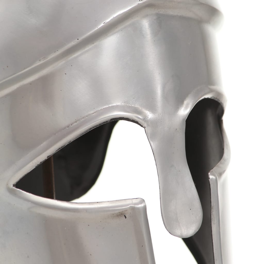 Soldatenhelm Grieks replica LARP staal zilverkleurig is nu te koop bij PeponiXL, paradijselijk wonen!