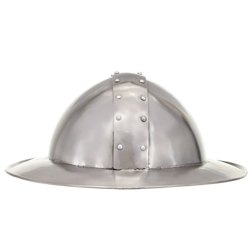 Ridderhelm middeleeuws replica LARP staal zilverkleurig is nu te koop bij PeponiXL, paradijselijk wonen!