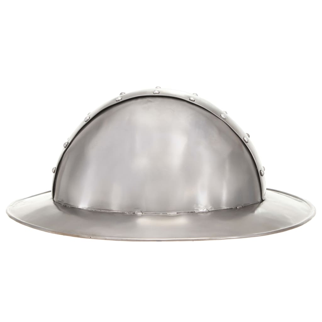 Ridderhelm middeleeuws replica LARP staal zilverkleurig is nu te koop bij PeponiXL, paradijselijk wonen!