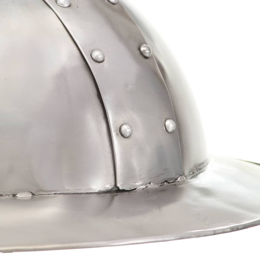 Ridderhelm middeleeuws replica LARP staal zilverkleurig is nu te koop bij PeponiXL, paradijselijk wonen!