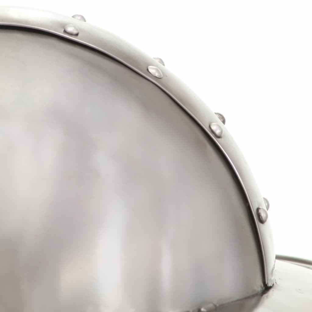 Ridderhelm middeleeuws replica LARP staal zilverkleurig is nu te koop bij PeponiXL, paradijselijk wonen!