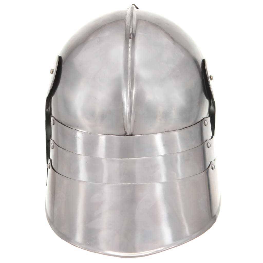Ridderhelm middeleeuws replica LARP staal zilverkleurig is nu te koop bij PeponiXL, paradijselijk wonen!