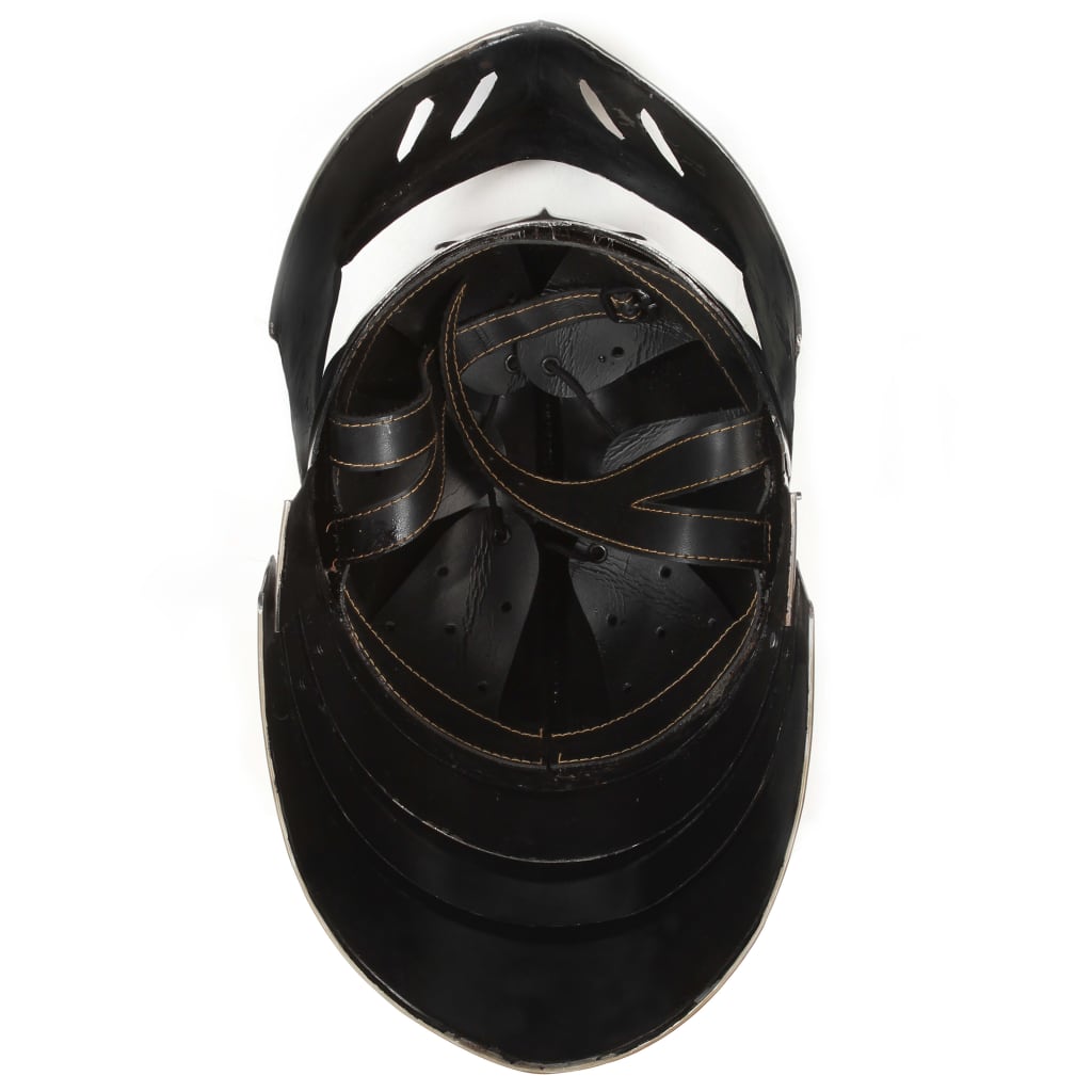 Ridderhelm middeleeuws replica LARP staal zilverkleurig is nu te koop bij PeponiXL, paradijselijk wonen!