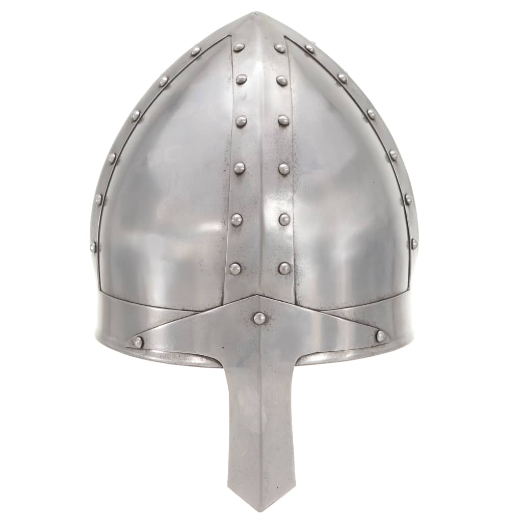 Ridderhelm middeleeuws replica LARP staal zilverkleurig is nu te koop bij PeponiXL, paradijselijk wonen!
