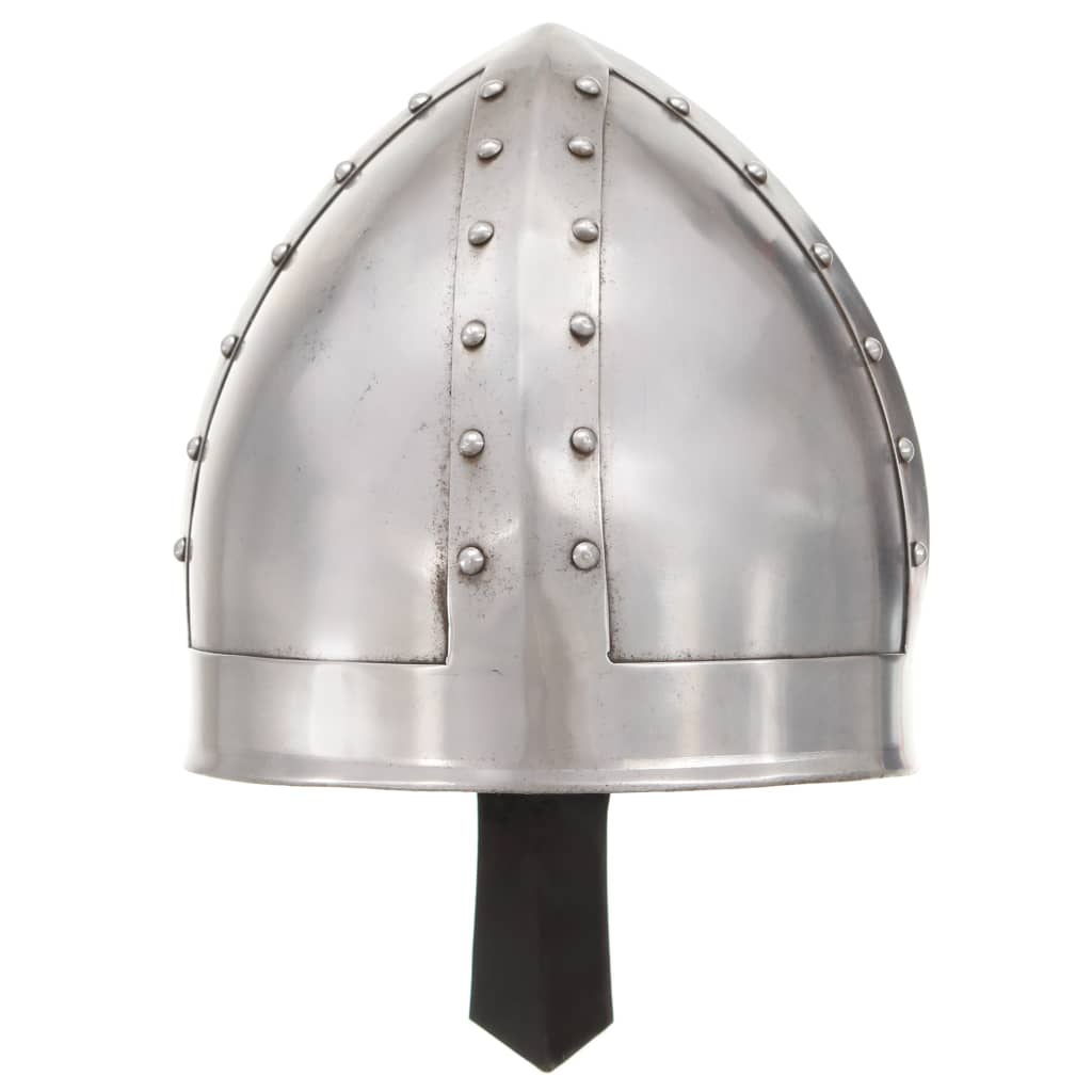Ridderhelm middeleeuws replica LARP staal zilverkleurig is nu te koop bij PeponiXL, paradijselijk wonen!