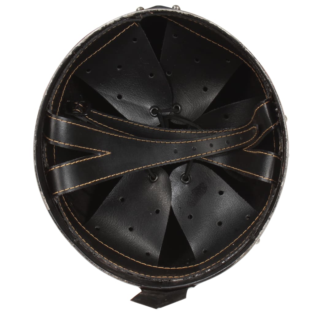 Ridderhelm middeleeuws replica LARP staal zilverkleurig is nu te koop bij PeponiXL, paradijselijk wonen!
