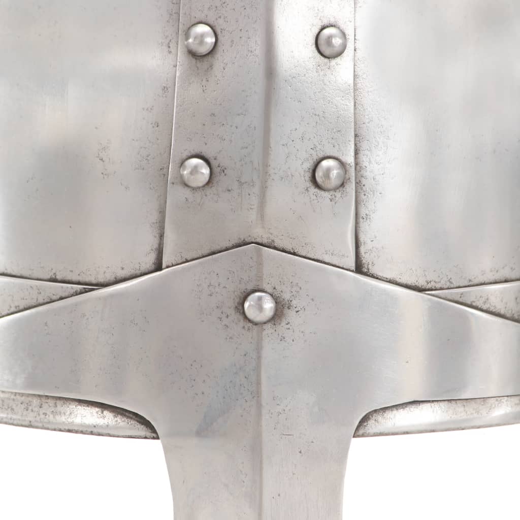 Ridderhelm middeleeuws replica LARP staal zilverkleurig is nu te koop bij PeponiXL, paradijselijk wonen!