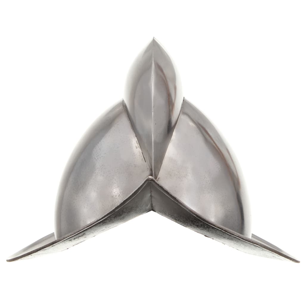 Ridderhelm middeleeuws replica LARP staal zilverkleurig is nu te koop bij PeponiXL, paradijselijk wonen!
