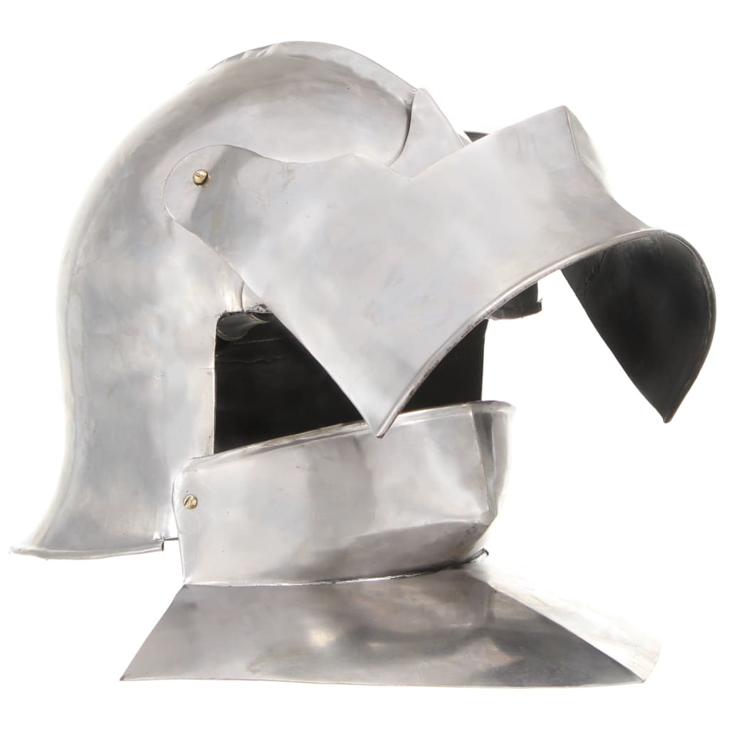 Ridderhelm middeleeuws replica LARP staal zilverkleurig is nu te koop bij PeponiXL, paradijselijk wonen!