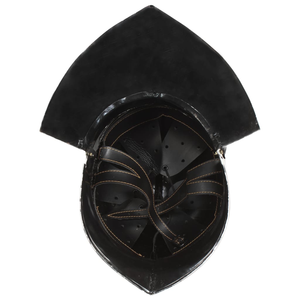 Ridderhelm middeleeuws replica LARP staal zilverkleurig is nu te koop bij PeponiXL, paradijselijk wonen!