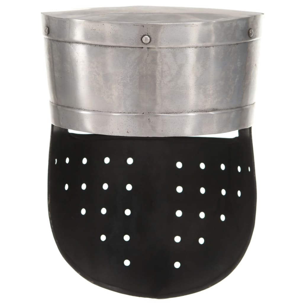 Ridderhelm middeleeuws replica LARP staal zilverkleurig is nu te koop bij PeponiXL, paradijselijk wonen!
