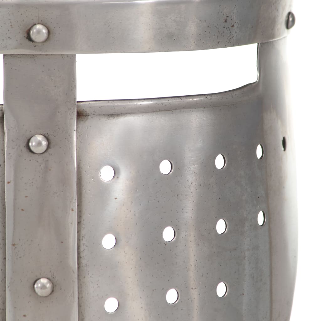 Ridderhelm middeleeuws replica LARP staal zilverkleurig is nu te koop bij PeponiXL, paradijselijk wonen!