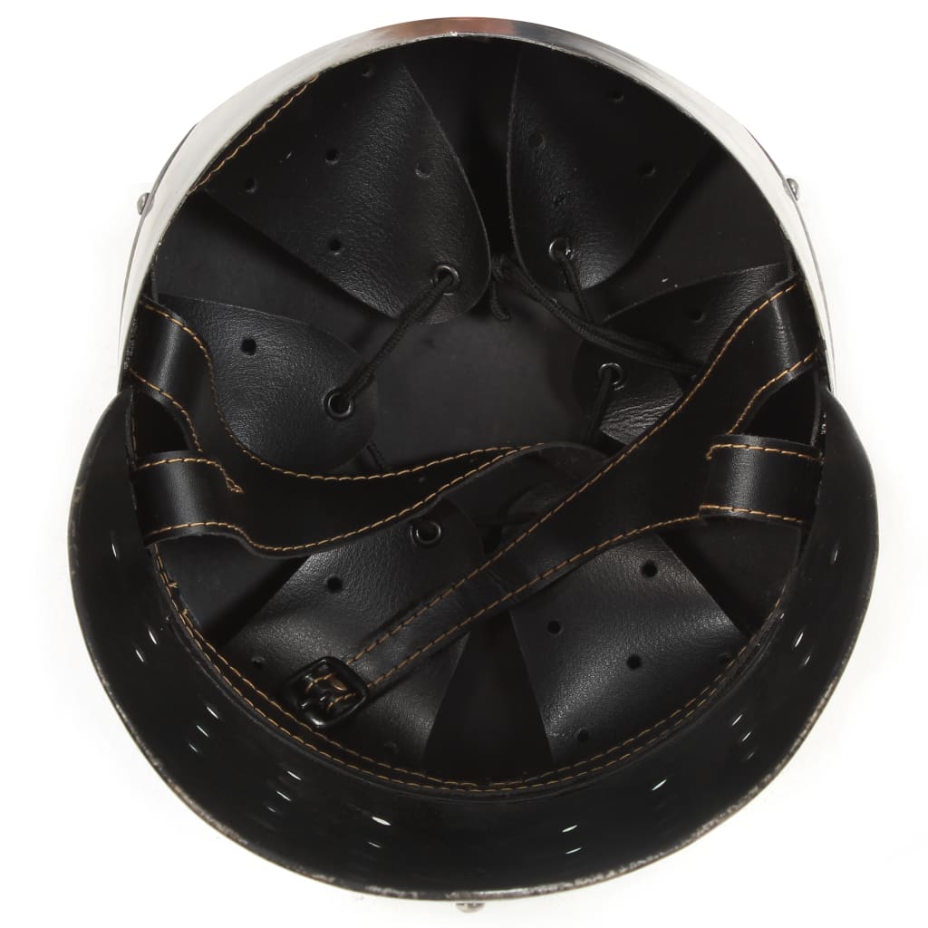 Ridderhelm middeleeuws replica LARP staal zilverkleurig is nu te koop bij PeponiXL, paradijselijk wonen!