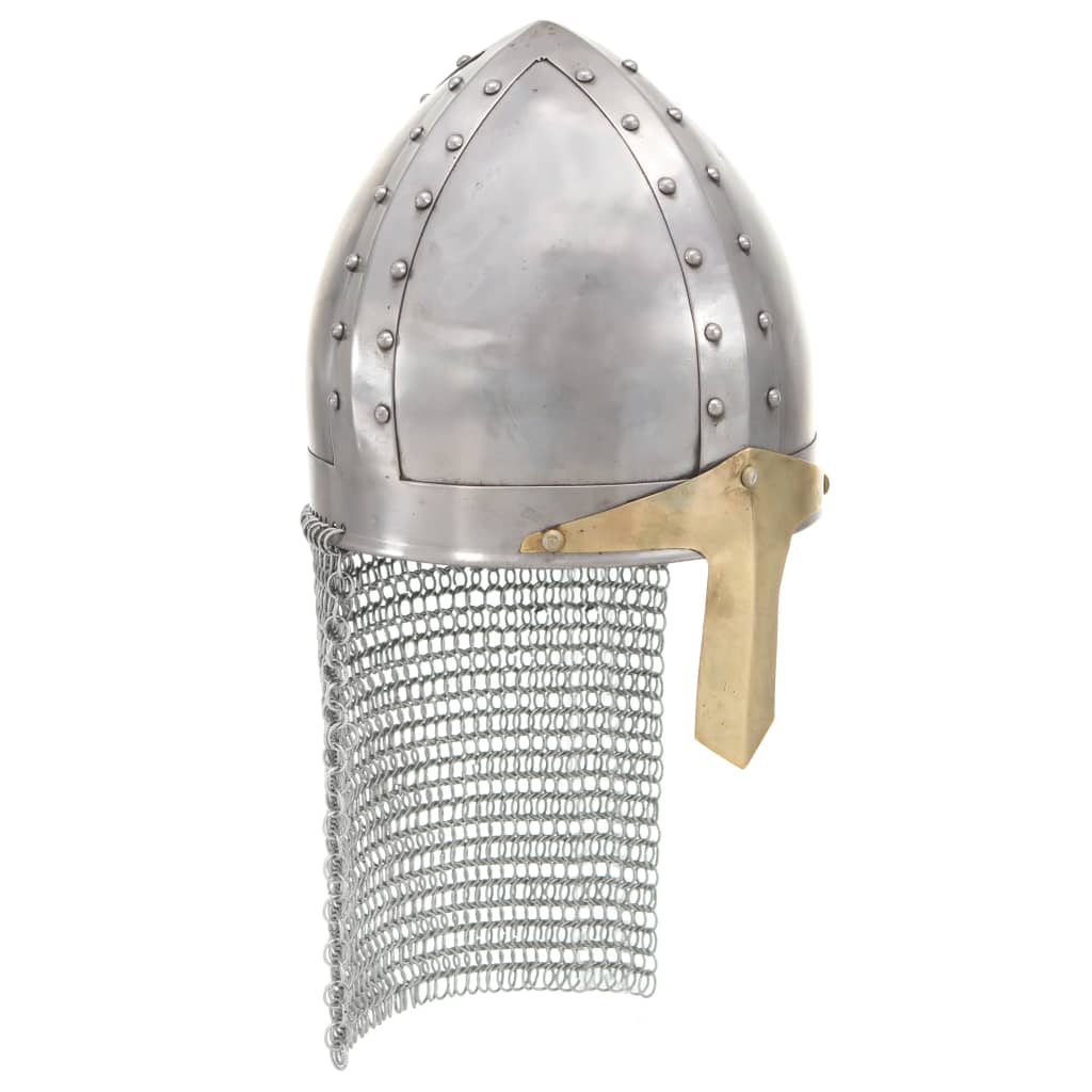 Kruisvaardershelm replica LARP staal zilverkleurig is nu te koop bij PeponiXL, paradijselijk wonen!