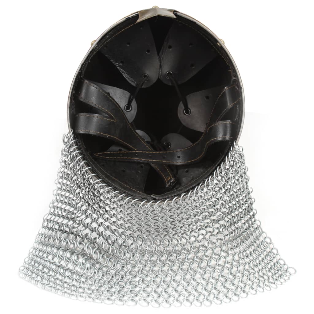 Kruisvaardershelm replica LARP staal zilverkleurig is nu te koop bij PeponiXL, paradijselijk wonen!