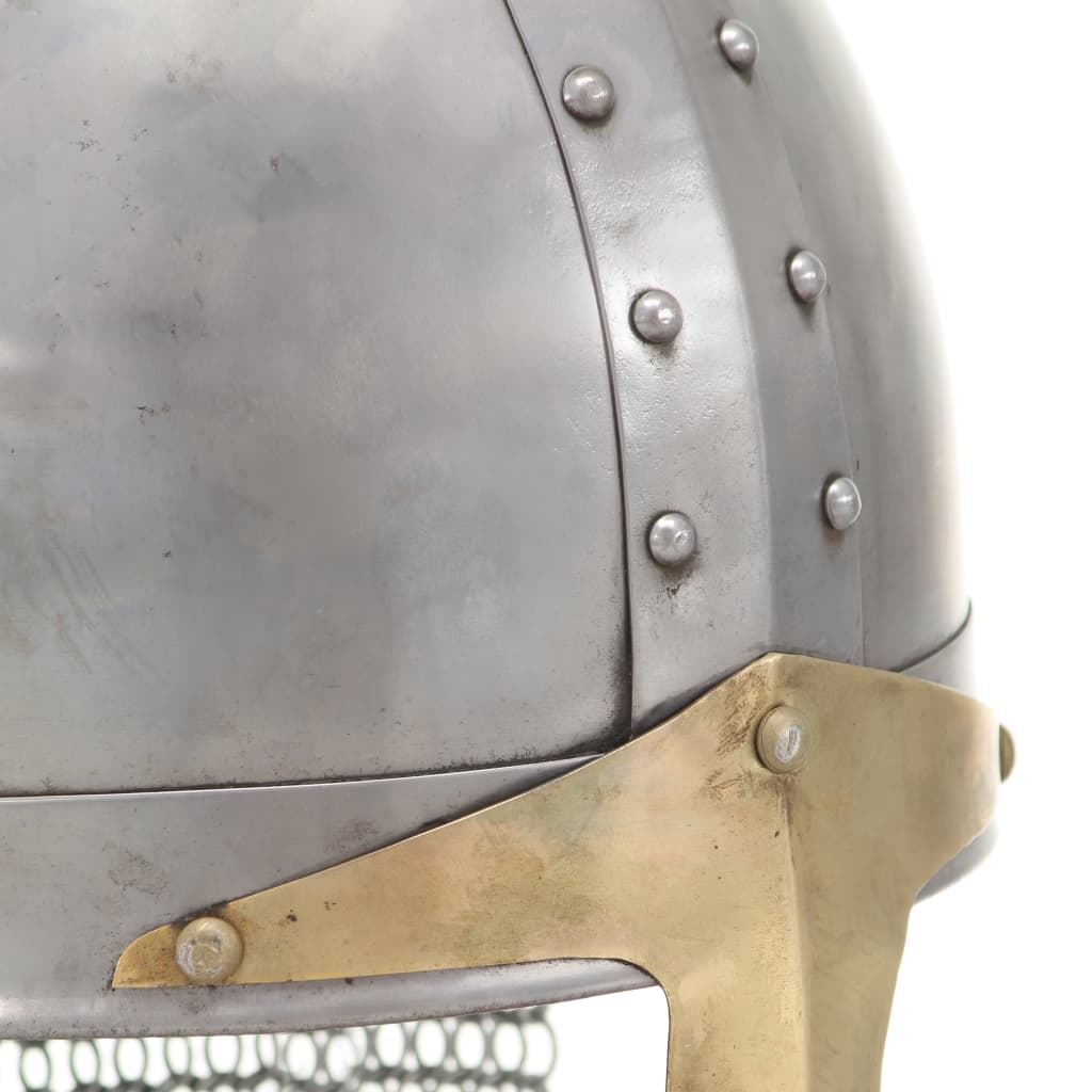Kruisvaardershelm replica LARP staal zilverkleurig is nu te koop bij PeponiXL, paradijselijk wonen!