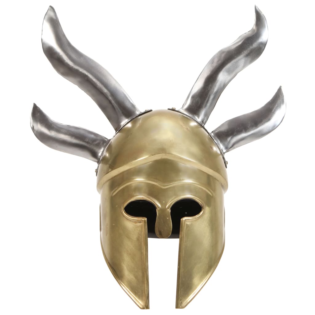 Soldatenhelm Grieks replica LARP staal messingkleurig is nu te koop bij PeponiXL, paradijselijk wonen!