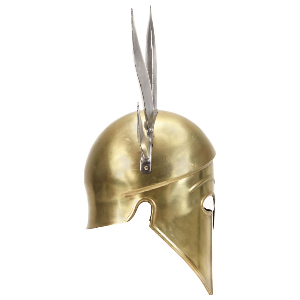 Soldatenhelm Grieks replica LARP staal messingkleurig is nu te koop bij PeponiXL, paradijselijk wonen!