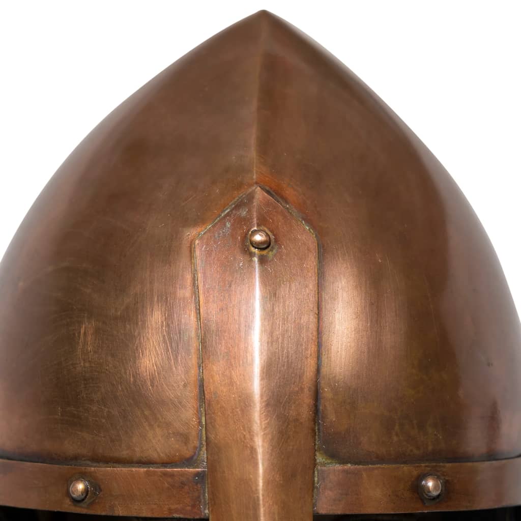 Ridderhelm middeleeuws replica LARP staal koperkleurig is nu te koop bij PeponiXL, paradijselijk wonen!