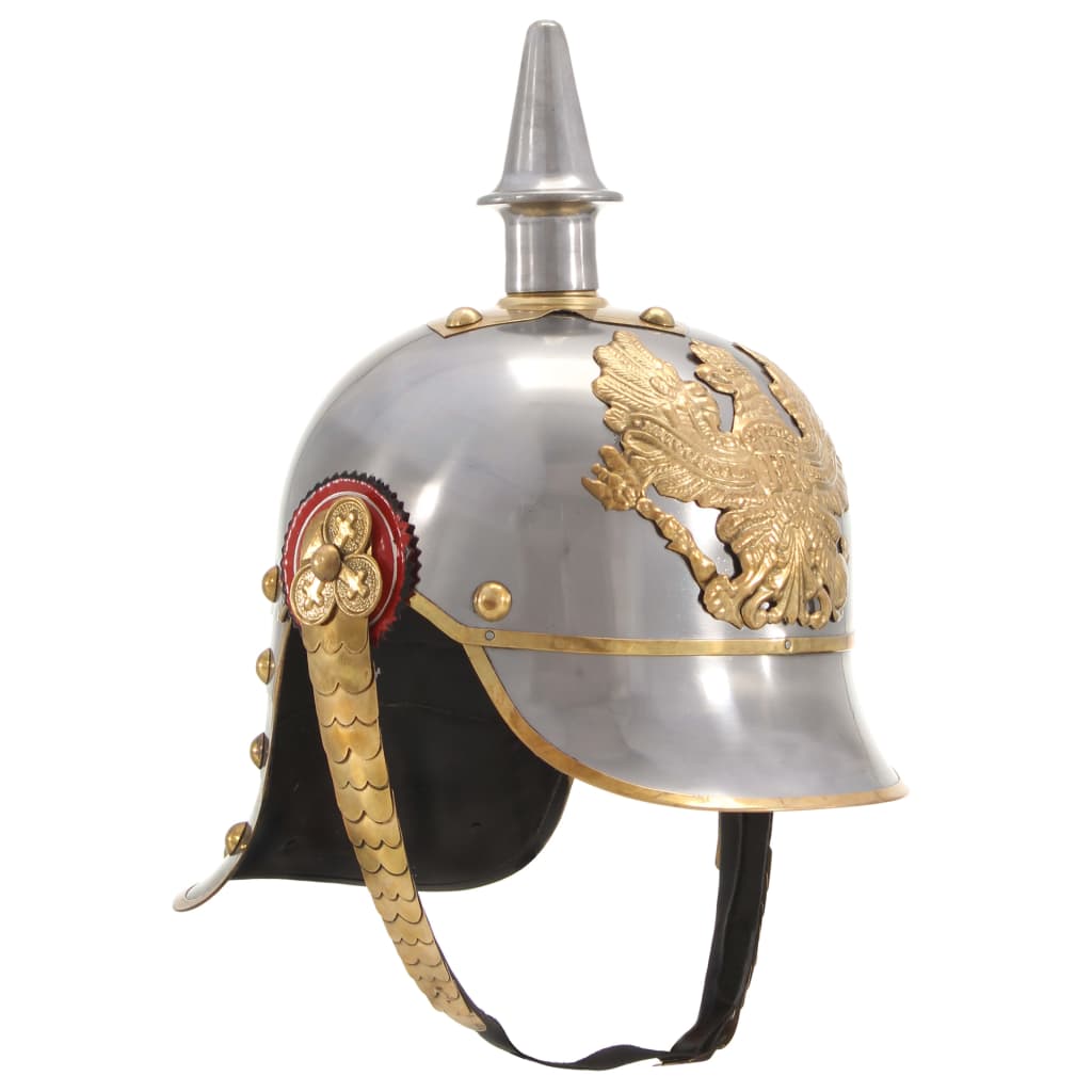 Pickelhaube Germaans replica LARP staal zilverkleurig is nu te koop bij PeponiXL, paradijselijk wonen!