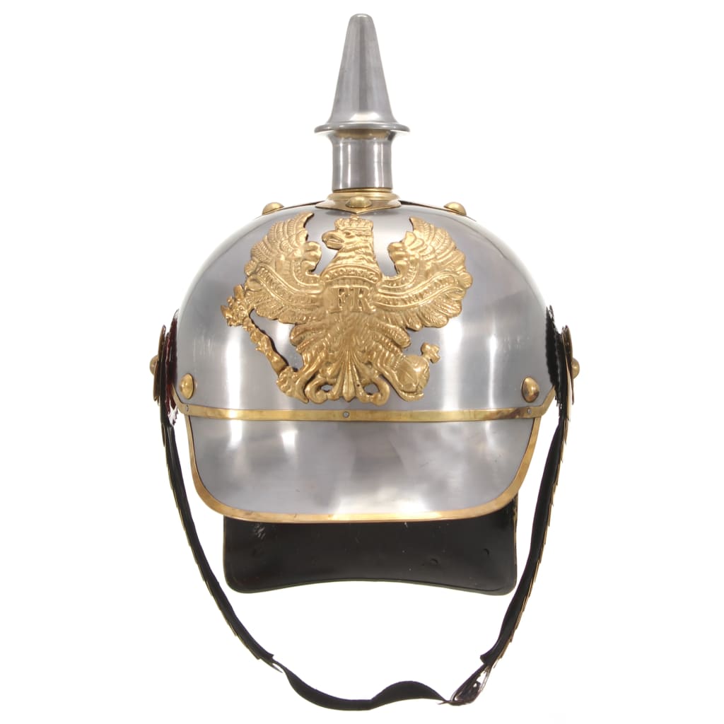 Pickelhaube Germaans replica LARP staal zilverkleurig is nu te koop bij PeponiXL, paradijselijk wonen!