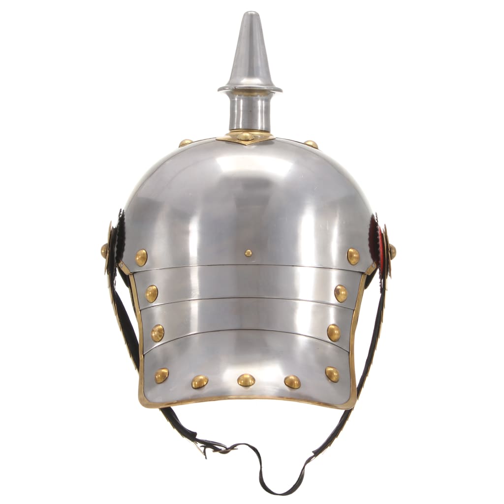 Pickelhaube Germaans replica LARP staal zilverkleurig is nu te koop bij PeponiXL, paradijselijk wonen!