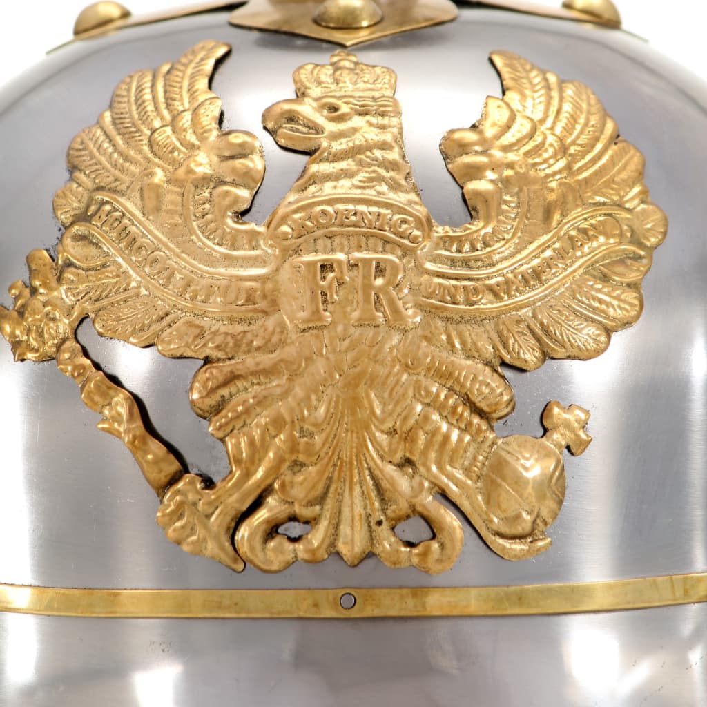 Pickelhaube Germaans replica LARP staal zilverkleurig is nu te koop bij PeponiXL, paradijselijk wonen!