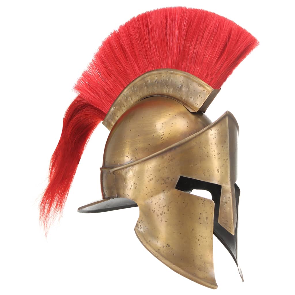 Soldatenhelm Grieks replica LARP staal messingkleurig is nu te koop bij PeponiXL, paradijselijk wonen!