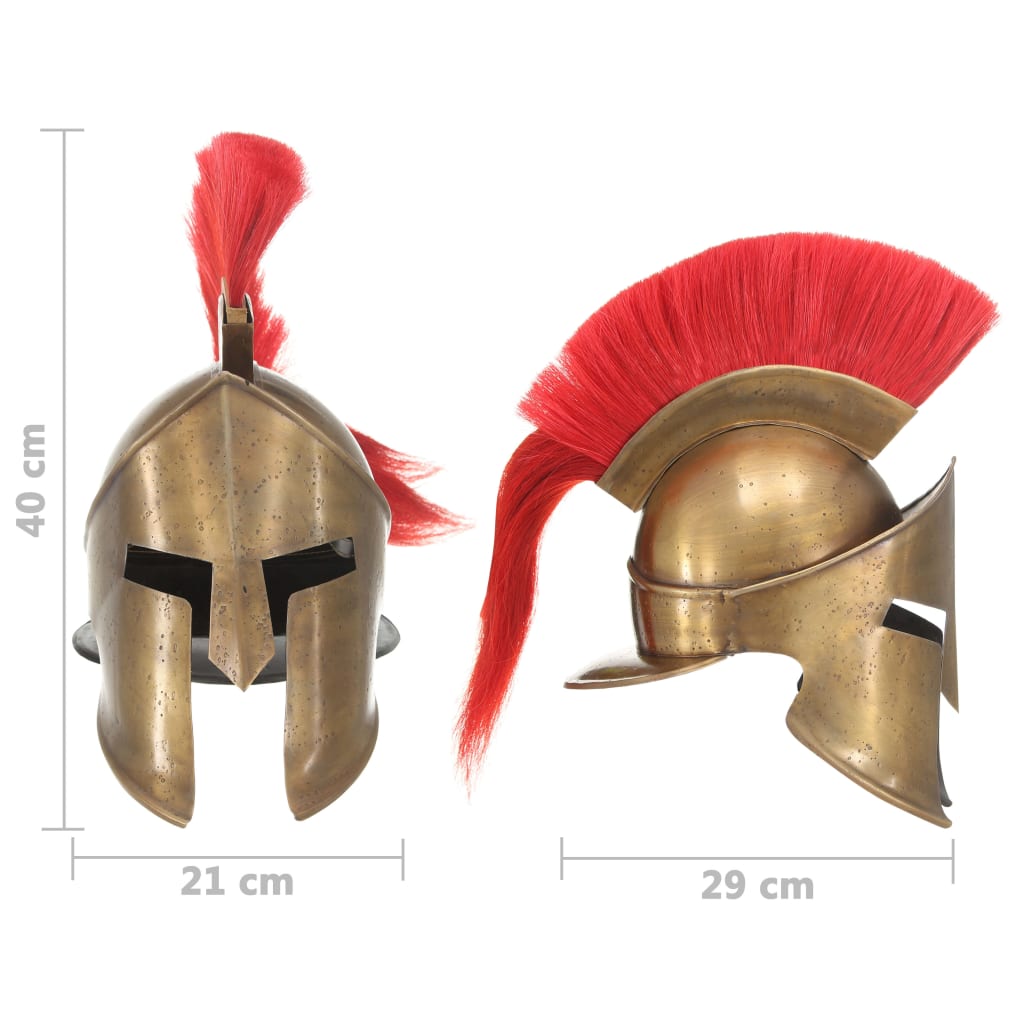 Soldatenhelm Grieks replica LARP staal messingkleurig is nu te koop bij PeponiXL, paradijselijk wonen!