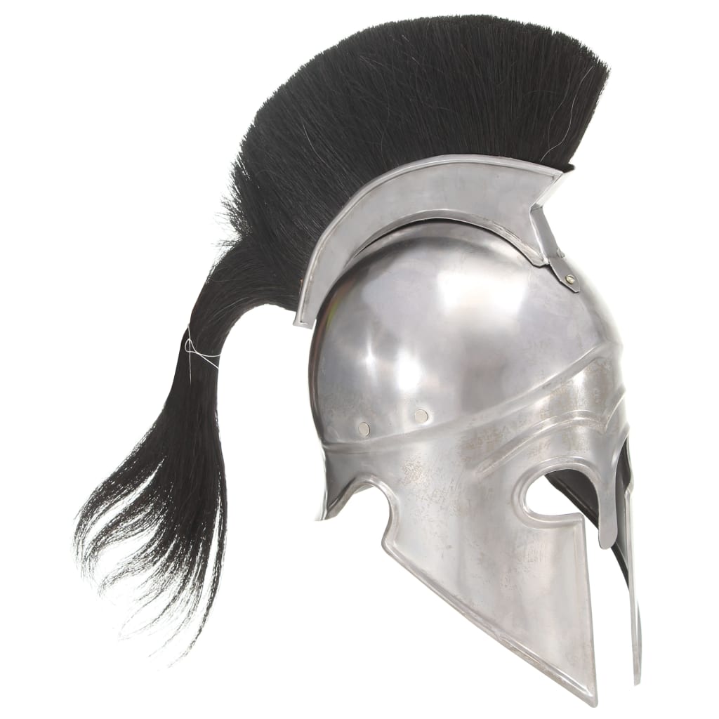 Soldatenhelm Grieks replica LARP staal zilverkleurig is nu te koop bij PeponiXL, paradijselijk wonen!