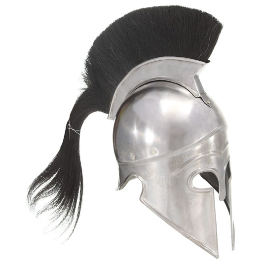 Soldatenhelm Grieks replica LARP staal zilverkleurig is nu te koop bij PeponiXL, paradijselijk wonen!