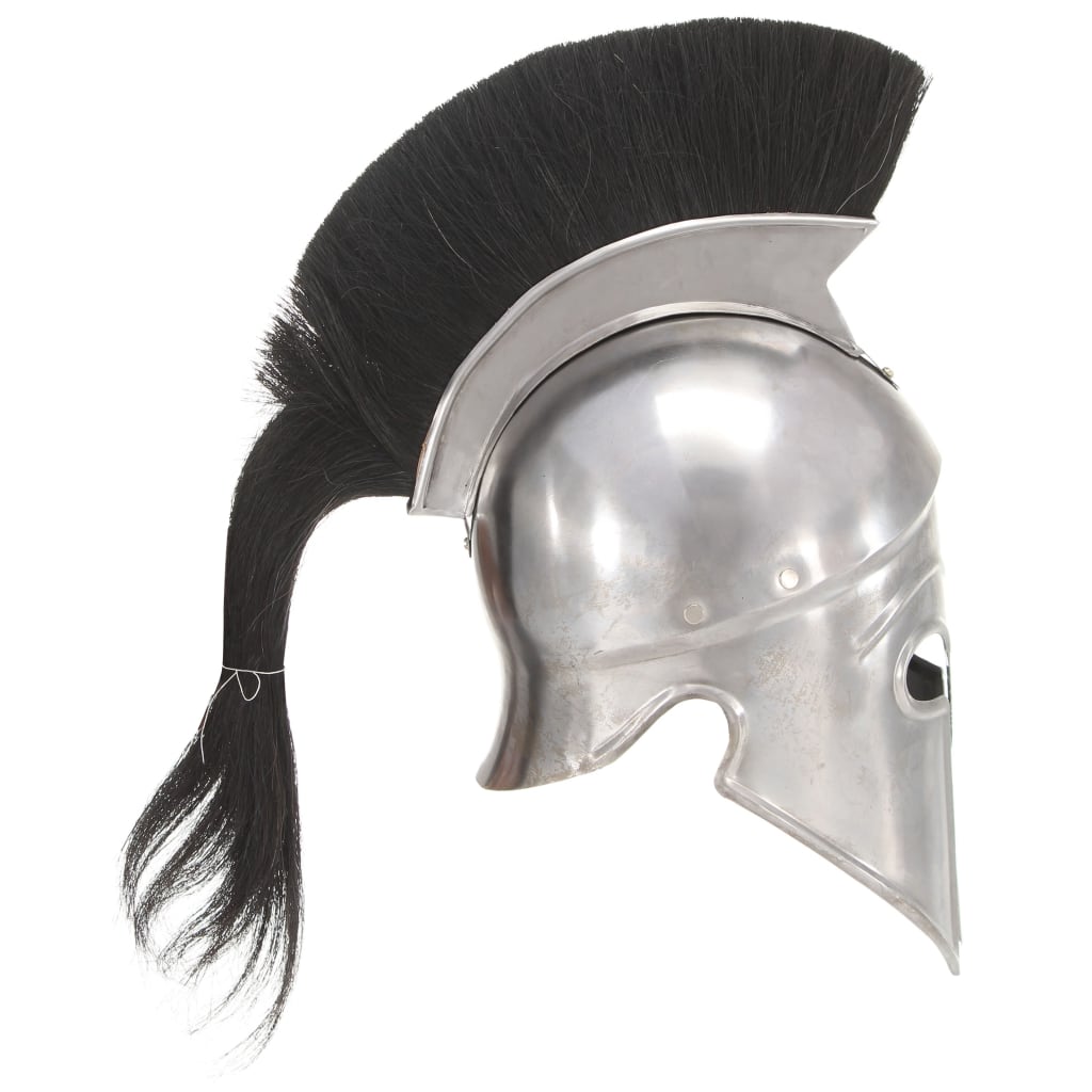 Soldatenhelm Grieks replica LARP staal zilverkleurig is nu te koop bij PeponiXL, paradijselijk wonen!