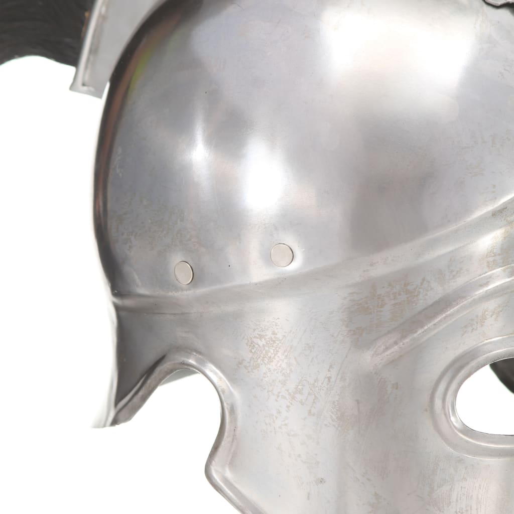 Soldatenhelm Grieks replica LARP staal zilverkleurig is nu te koop bij PeponiXL, paradijselijk wonen!