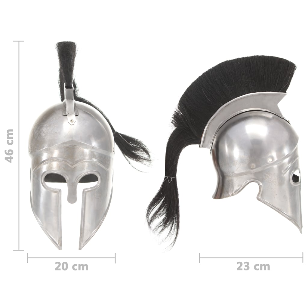 Soldatenhelm Grieks replica LARP staal zilverkleurig is nu te koop bij PeponiXL, paradijselijk wonen!