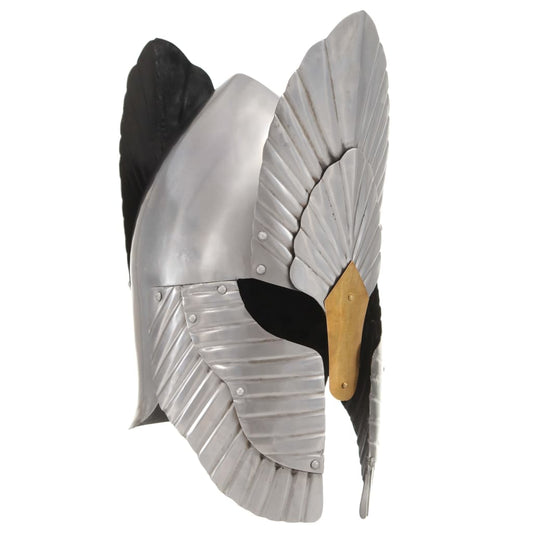 Ridderhelm middeleeuws replica LARP staal zilverkleurig is nu te koop bij PeponiXL, paradijselijk wonen!