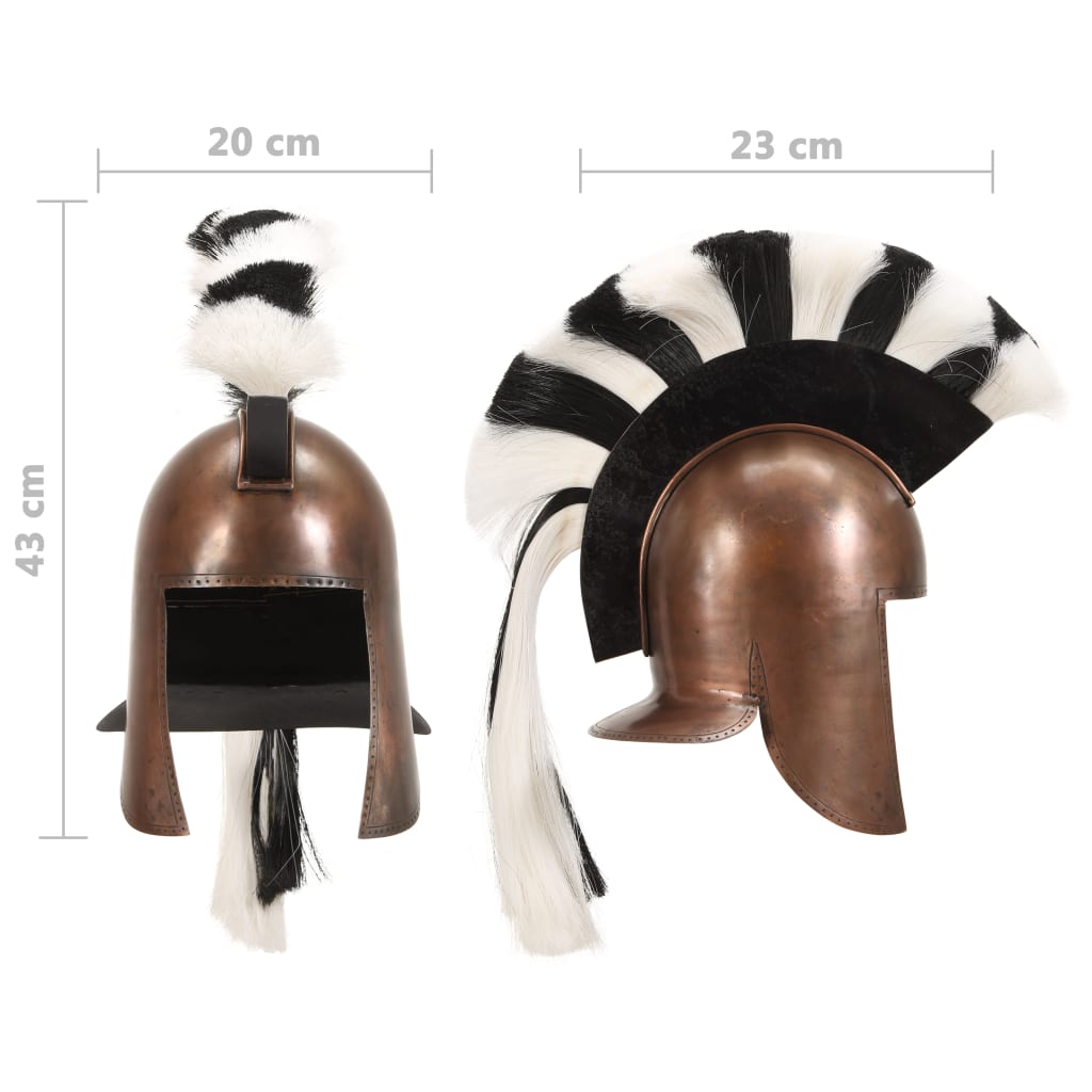 Soldatenhelm Grieks replica LARP staal koperkleurig is nu te koop bij PeponiXL, paradijselijk wonen!
