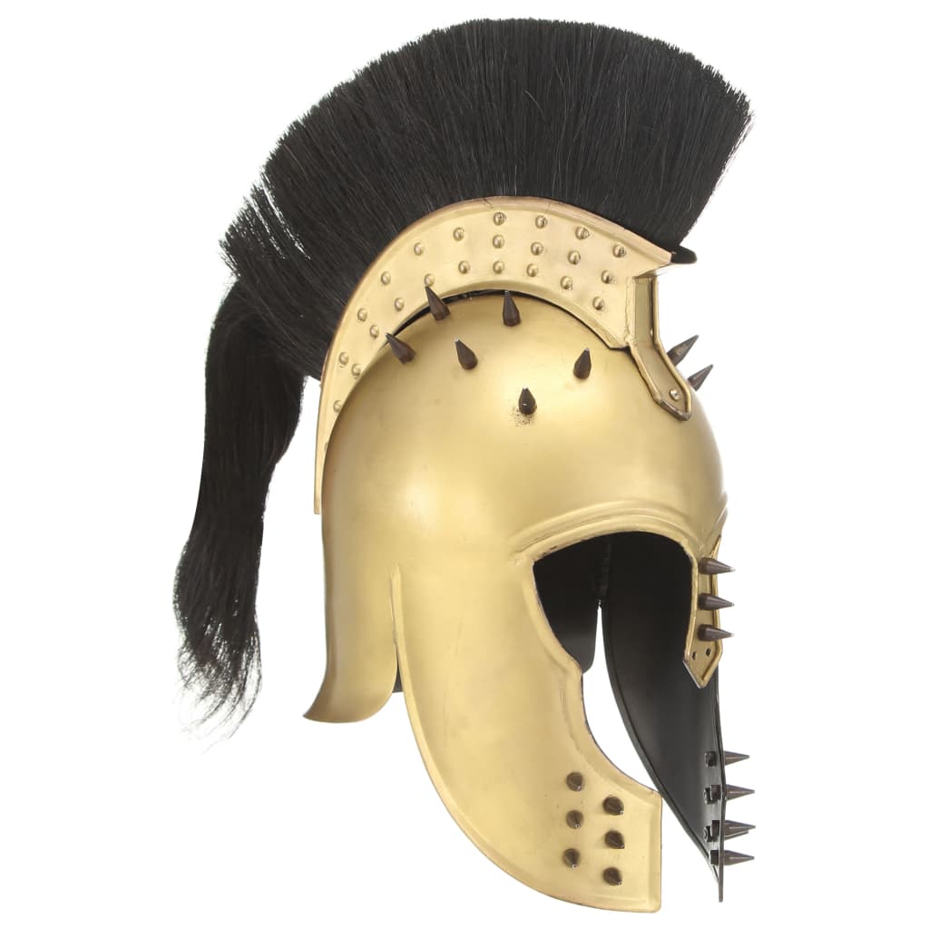 Soldatenhelm Grieks replica LARP staal messingkleurig is nu te koop bij PeponiXL, paradijselijk wonen!