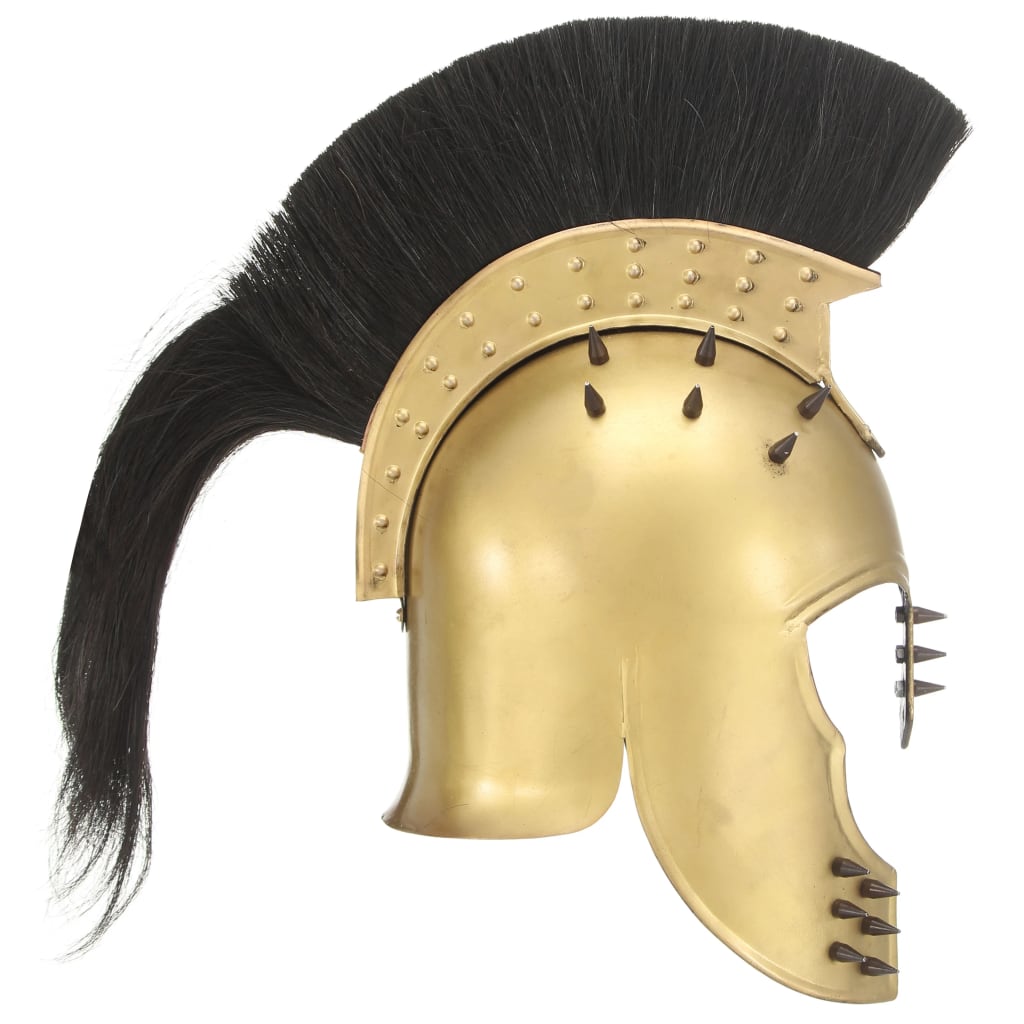 Soldatenhelm Grieks replica LARP staal messingkleurig is nu te koop bij PeponiXL, paradijselijk wonen!